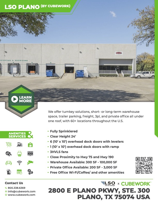  Flexible Warehouse Space at Cubework Plano - No Hidden Fees