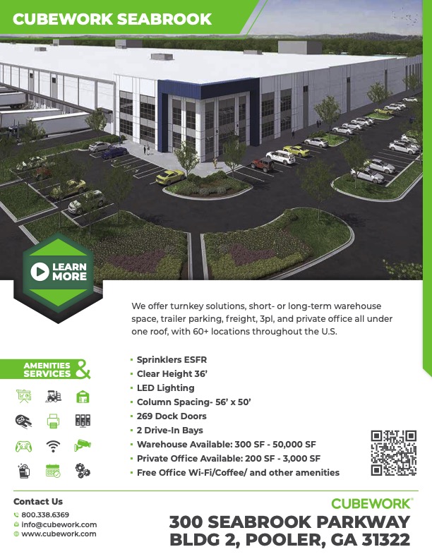  Flexible Warehouse Space at Cubework Pooler/sav with No Hidden Fees