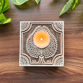  MDF Hand carved Tea Light Holders | Diwali Decoration Essentials