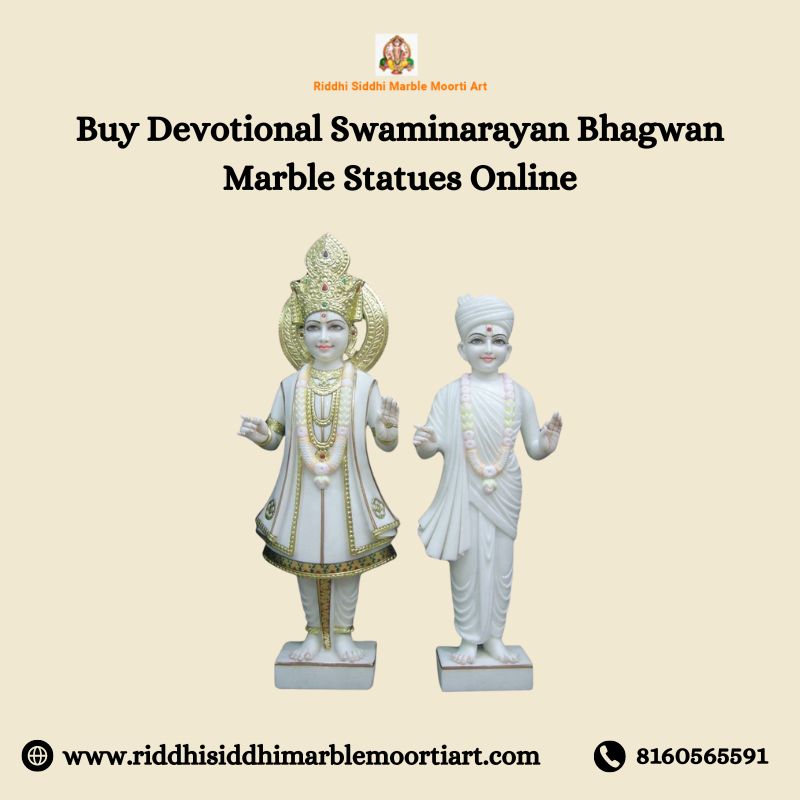  Buy Devotional Swaminarayan Bhagwan Marble Statues Online