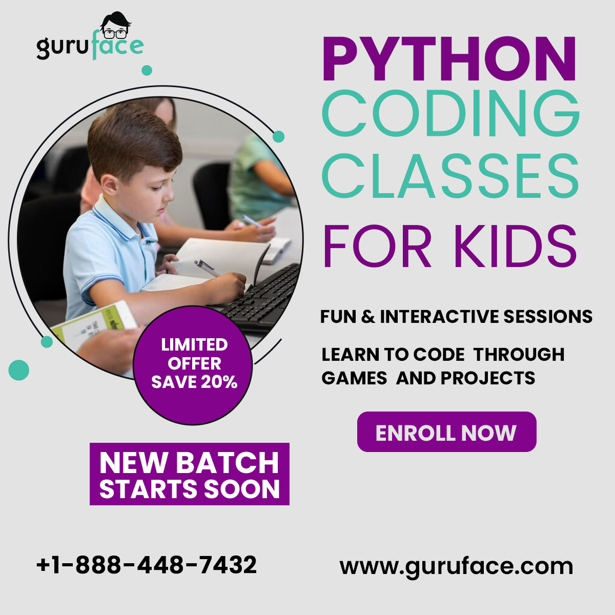  Live Python coding classes for kids( 8 - 18)