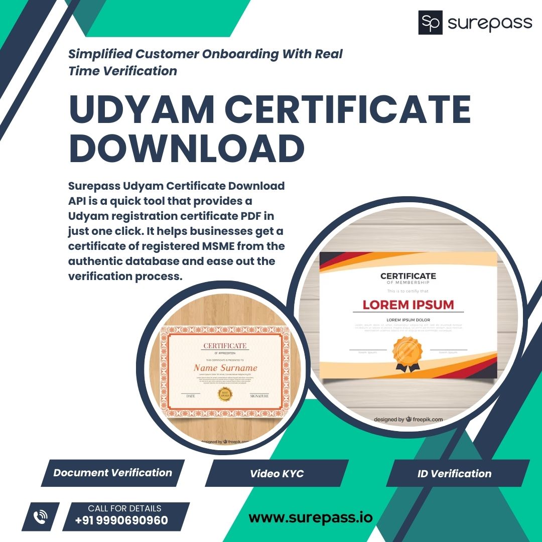  Udyam Certificate Download - Surepass Technologies