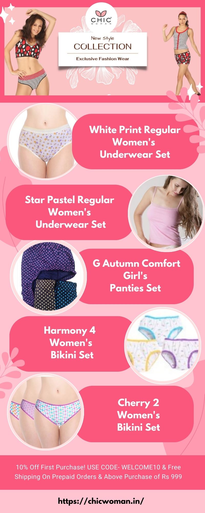  Buy Cotton Panties for Ladies & Women's Underwear Set