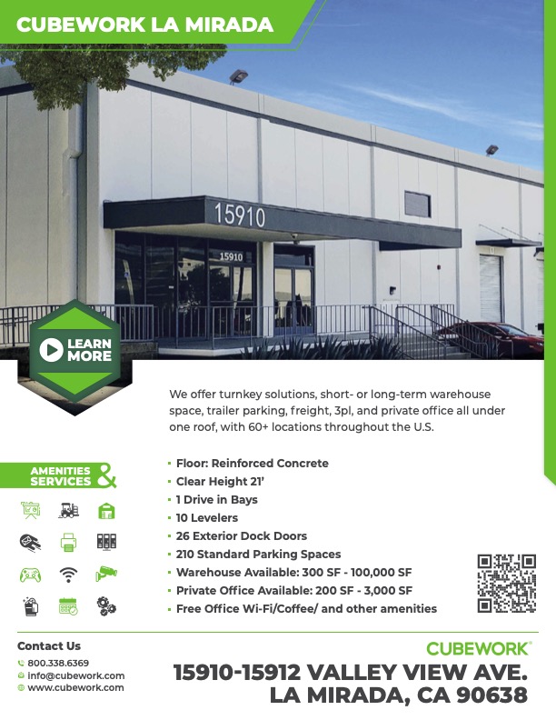  Flexible Warehouse Space at Cubework La Mirada - No Hidden Fees