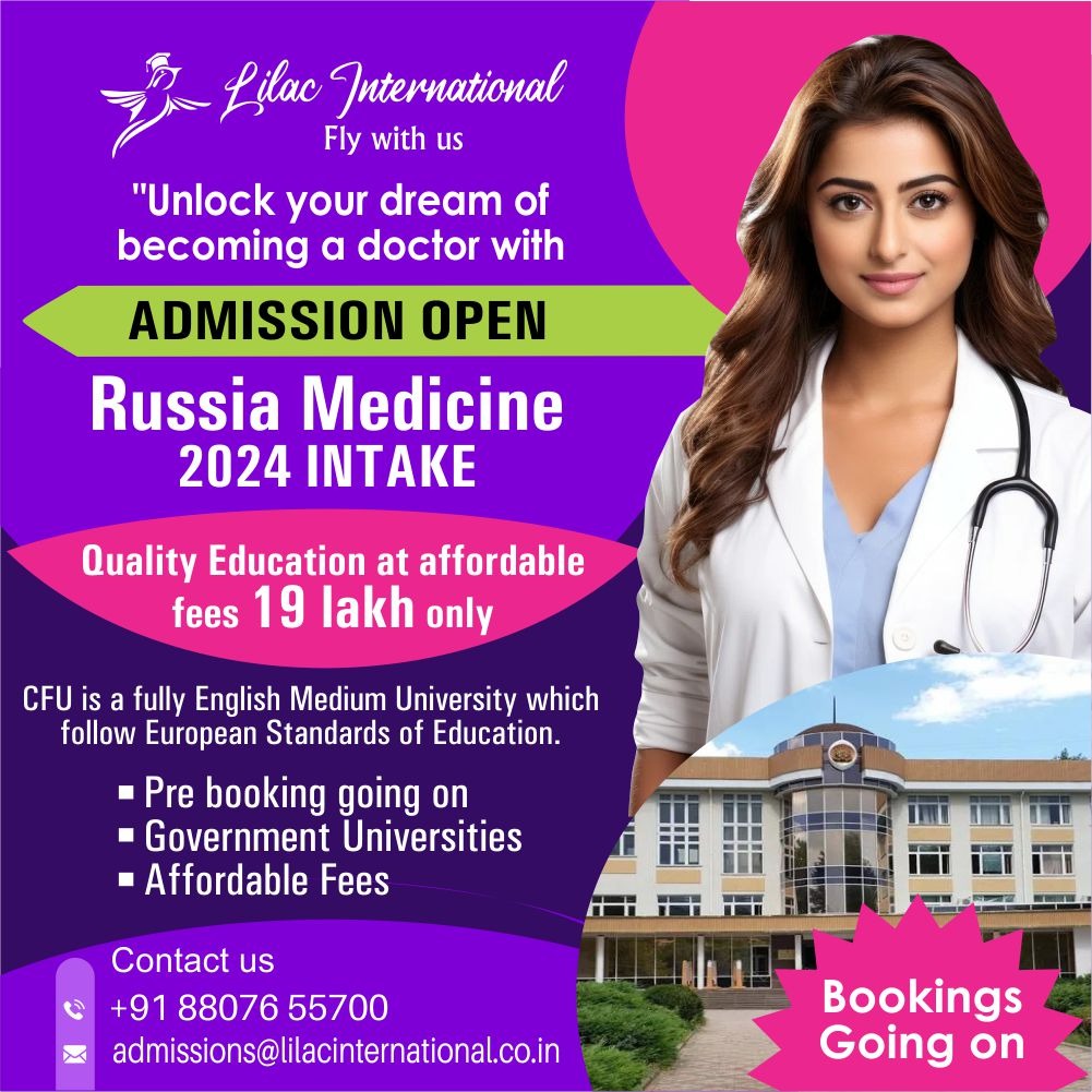  Study MBBS in Russia. 70% Scholarship only for Indian Students.