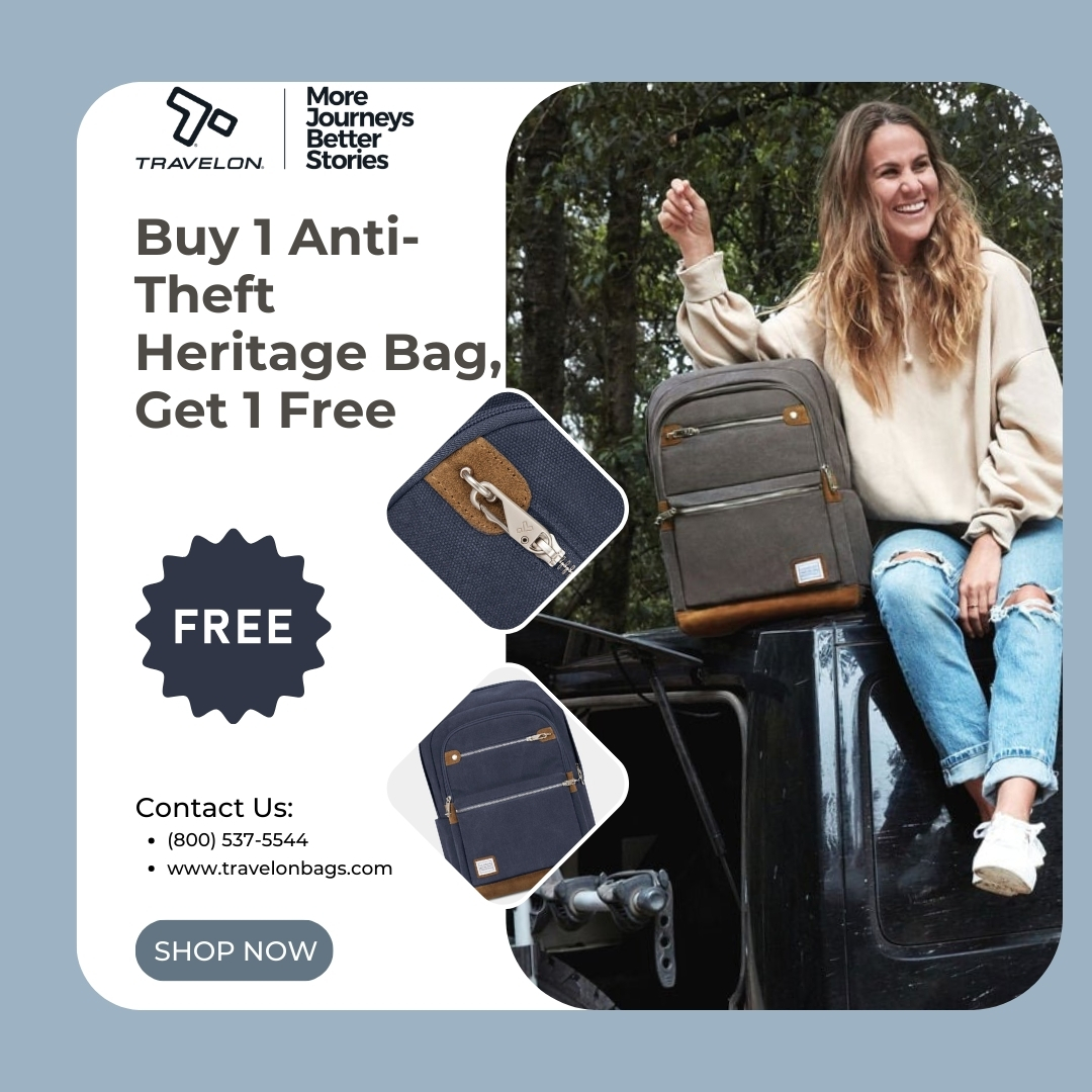  Exclusive Offer on Travelon Anti-Theft Heritage Bags – Buy 1, Get 1 Free!