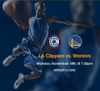  LA Clippers vs. Warriors Tickets Nov 18’th, 2024