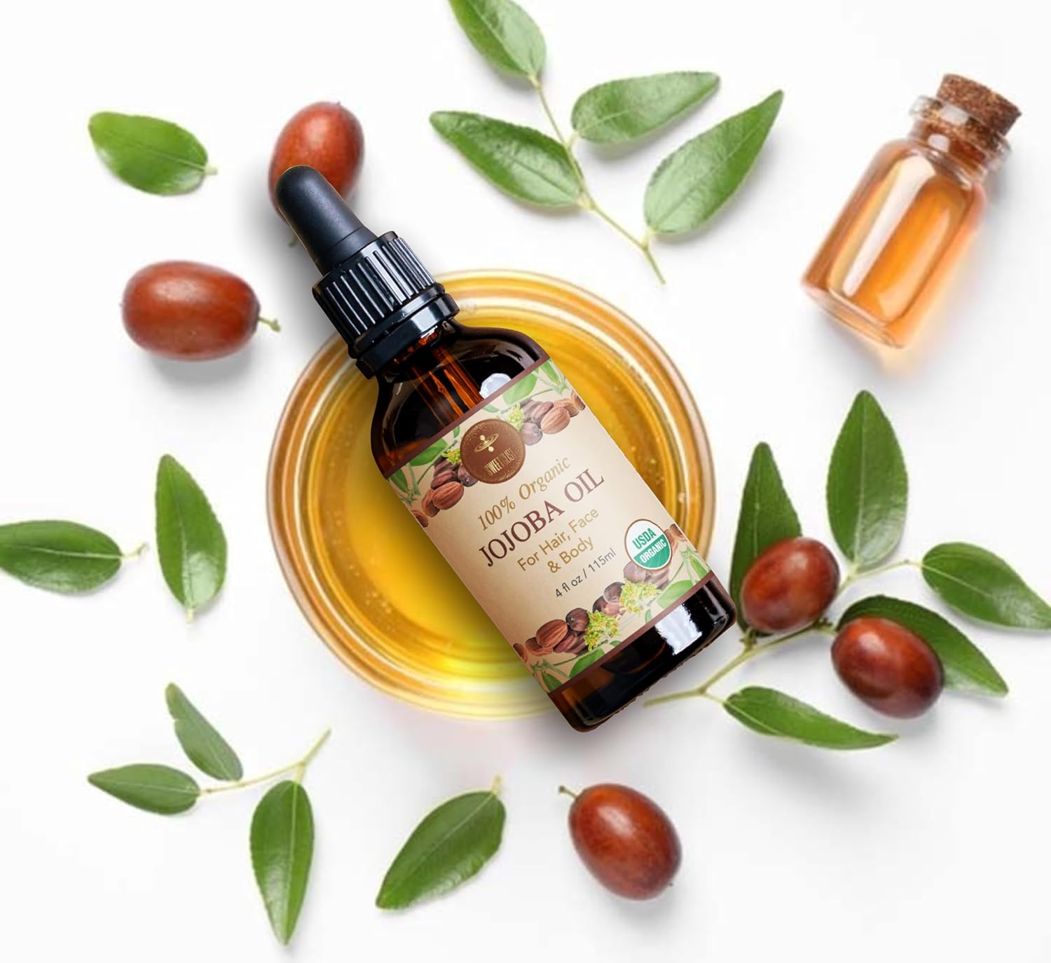  Organic Jojoba Oil 100% - SWEETGLIST