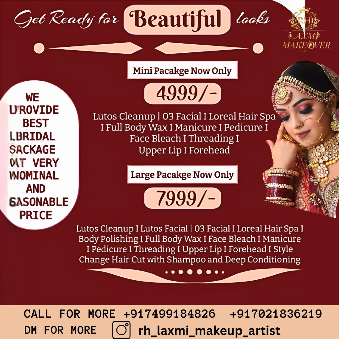  RH Laxmi makeover specializes in bridal makeup