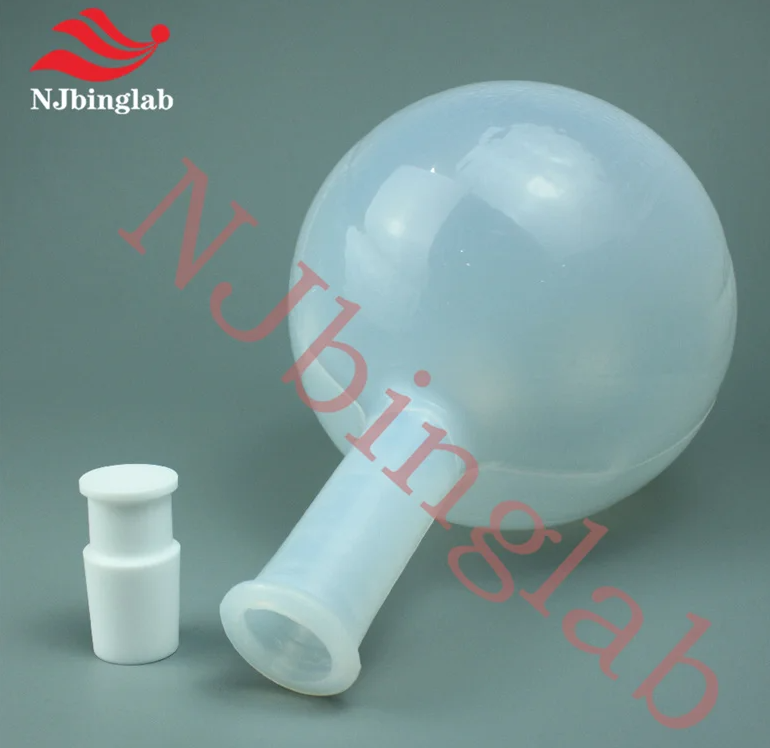  500ml PFA Single-Neck Round Bottom Flask with PTFE Stopper can be used with a separating funnel