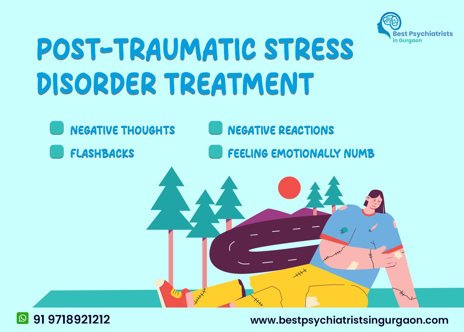  Post-traumatic stress disorder treatment at the best psychiatrist in Gurgaon