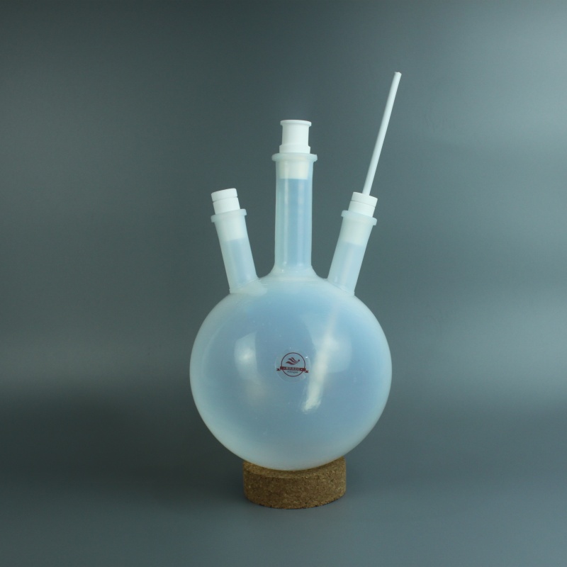  PFA Three-Neck Round Bottom Flask 500ml with PTFE Stopper for Reaction Experiments