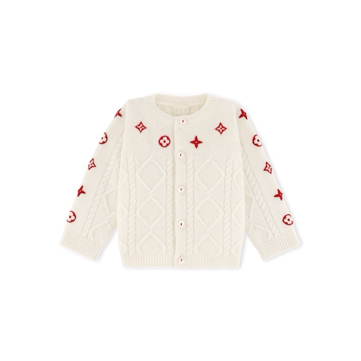  LOUIS VUITTON Embroidered Knitted Cardigan