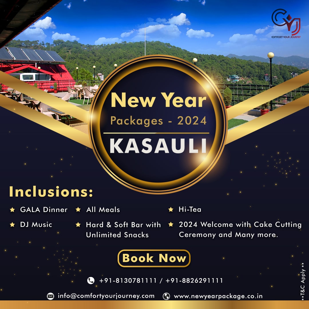  Avail Kasauli New Year Packages 2024 with CYJ | Book Now @8826291111