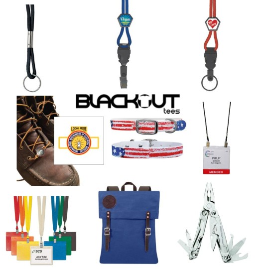  Custom Promotional Products | USA and Union-Made Accessories | Blackout Tees