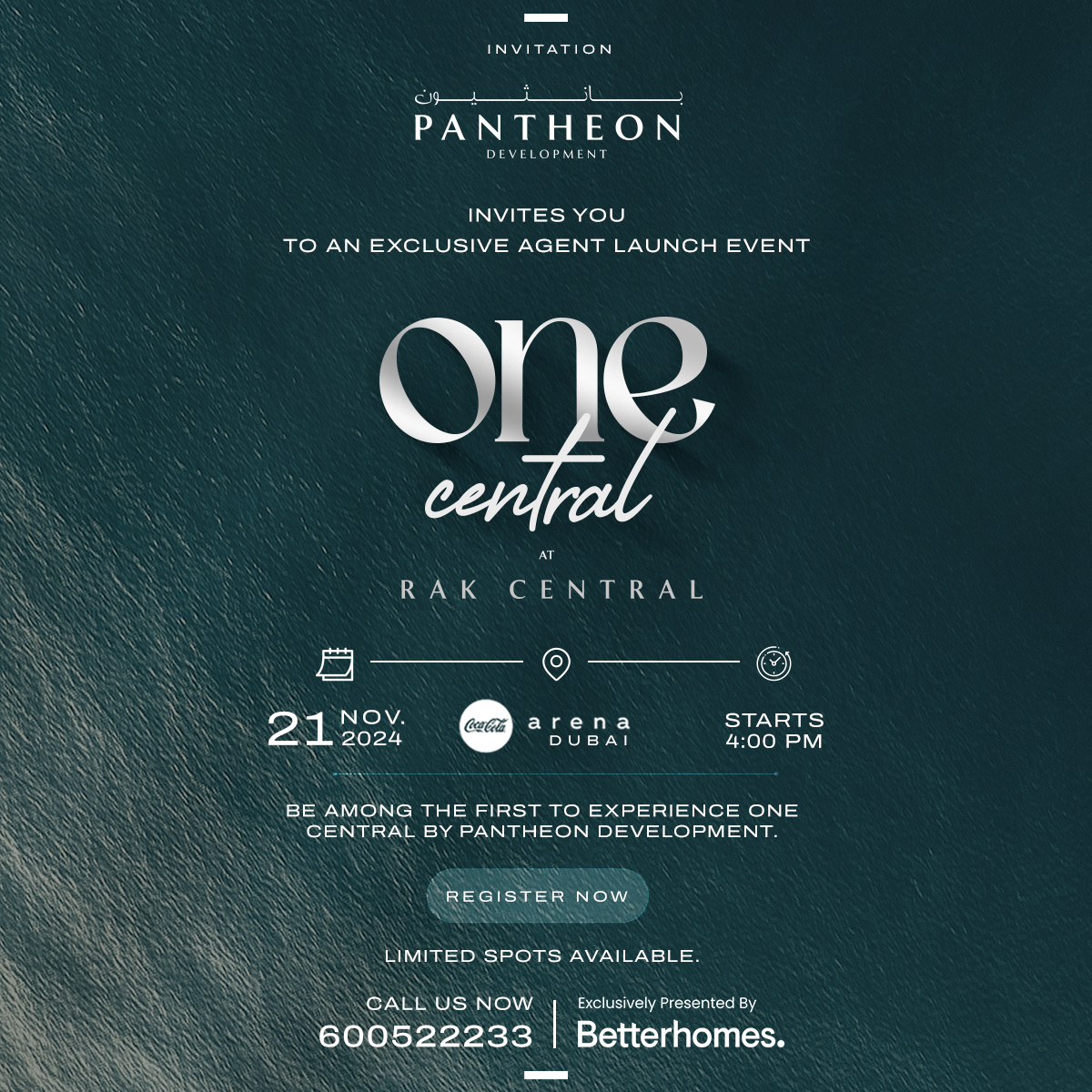  Invitation to the Exclusive Launch of One Central at RAK Central by Pantheon Development