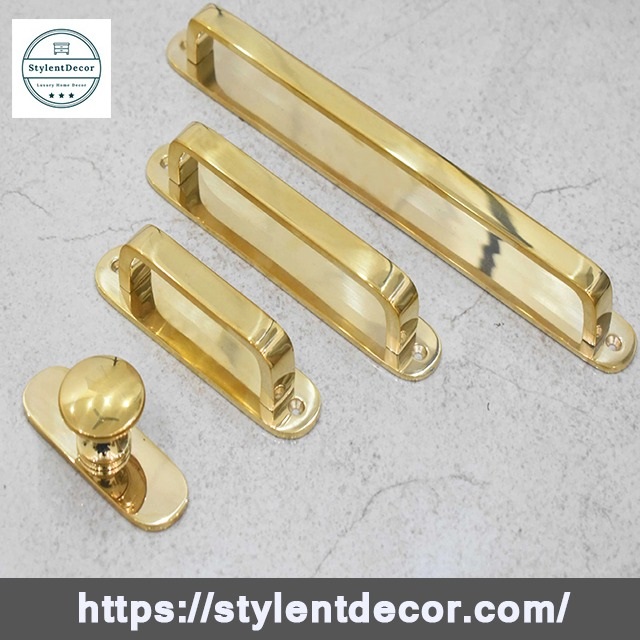  Unlacquered brass cabinet pulls - Stylentdecor