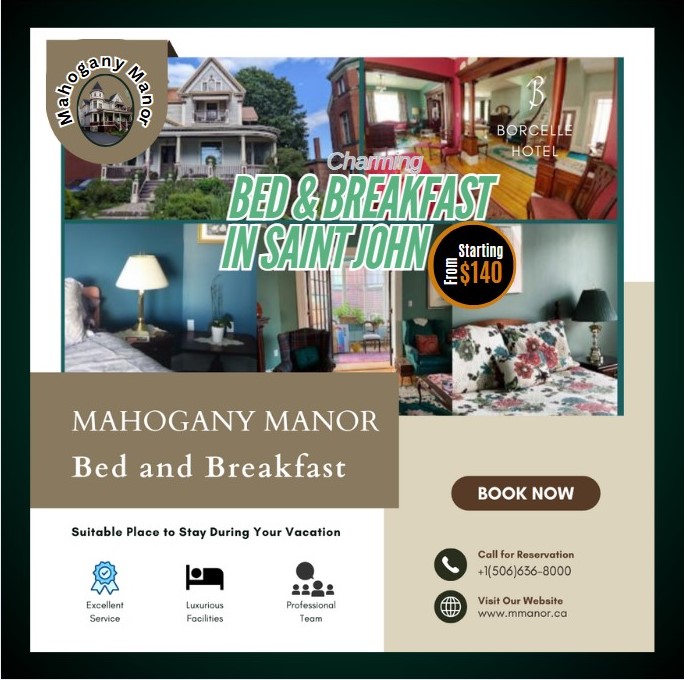  Affordable Bed and Breakfast in Saint John – Book Mahogany Manor Today