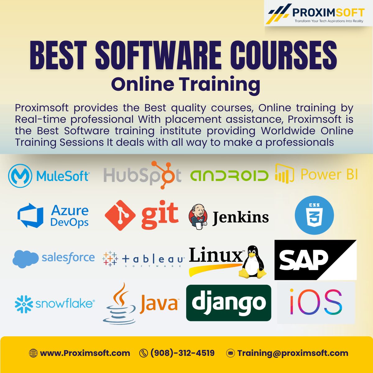  Proximsoft.com : Expert Online Training Solutions!