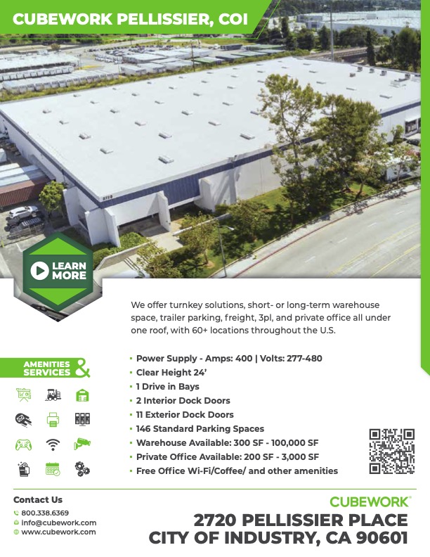  Premium On- Demand Warehouse & Business Storage Solutions | Cubework City of Industry