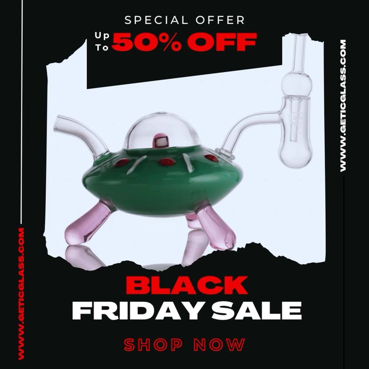  IC Glass Unidentified Flying Toke Dab Rig – Out of This World Black Friday Deal!