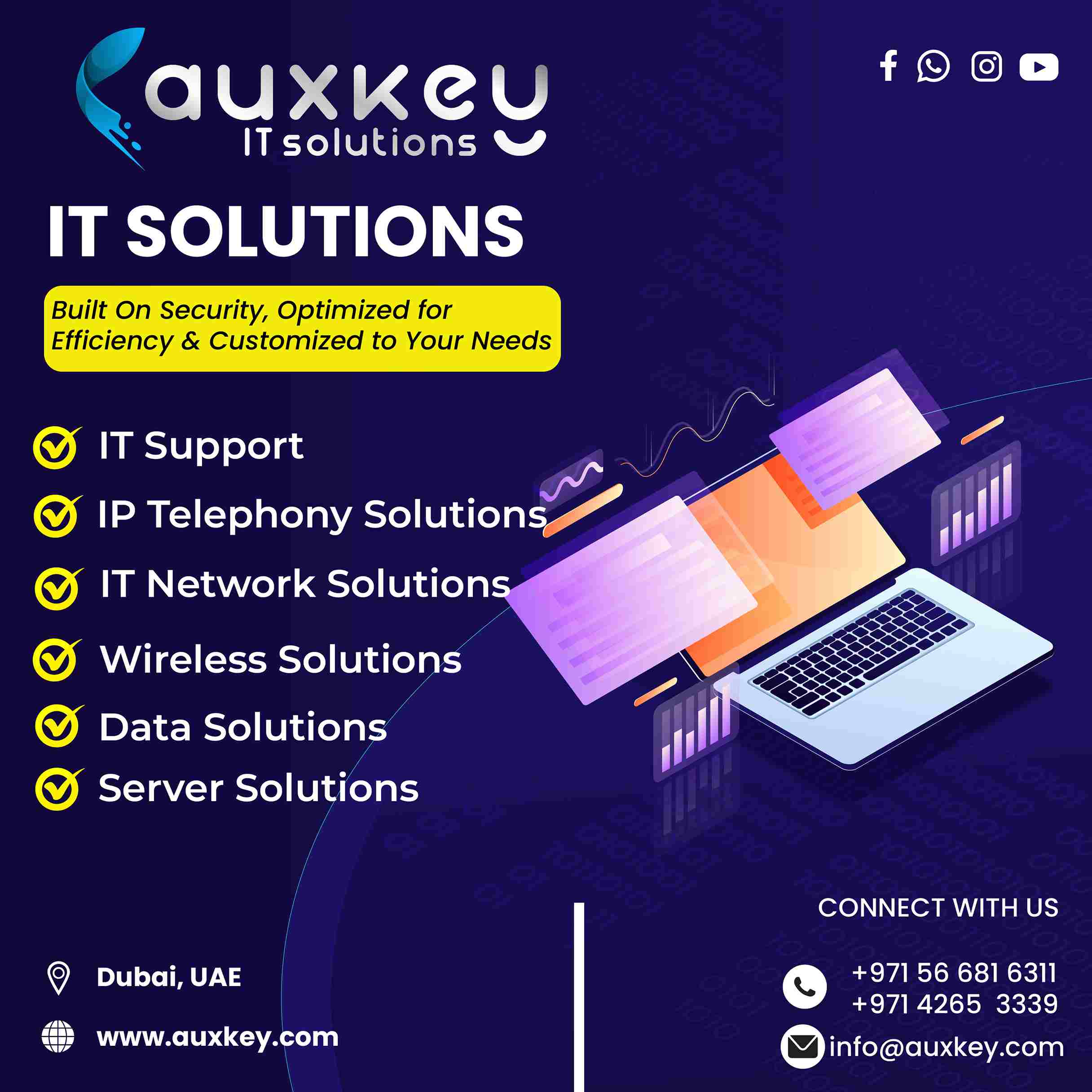  Top IT Solutions Company in Dubai - UAE - Auxkey