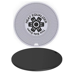  Heat Equalizer Heat Diffuser for Gas Stove & Electric Stove in 8" Black Ceramic Coating, Aluminium