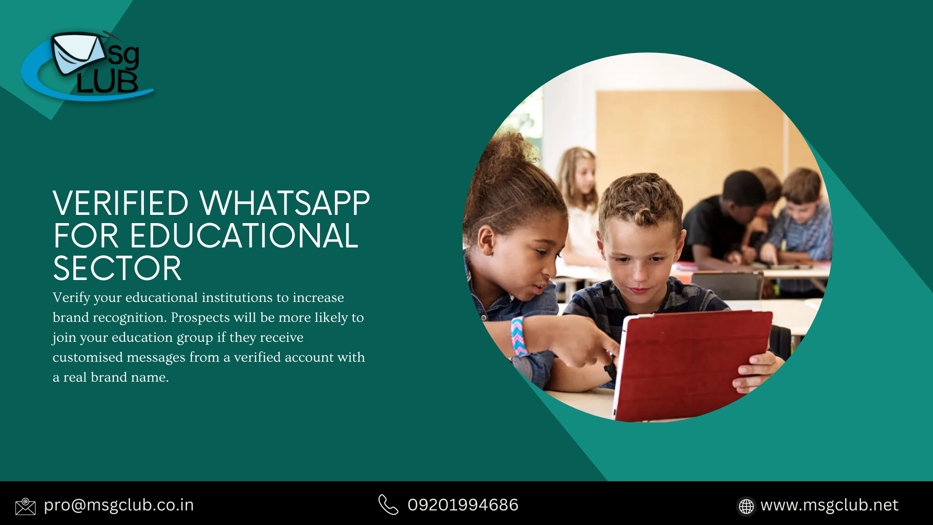  WhatsApp for Education, Msgclub for Education