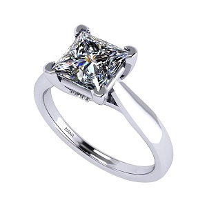  👑 Introducing the 1.50ct Princess Lucita Solitaire Silver CZ Engagement Ring - 6mm Size 4.5! 👑