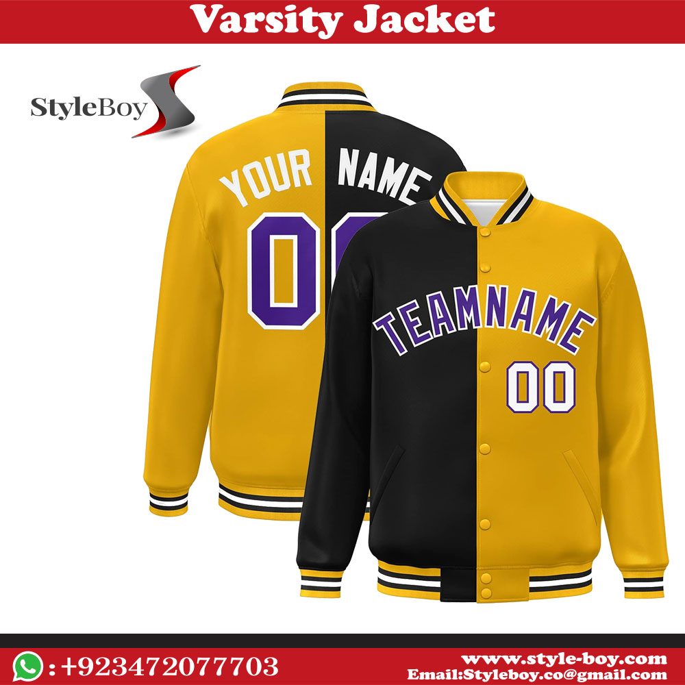  Custom Men's Varsity Baseball Jacket Casual Letterman Bomber Split Jackets.