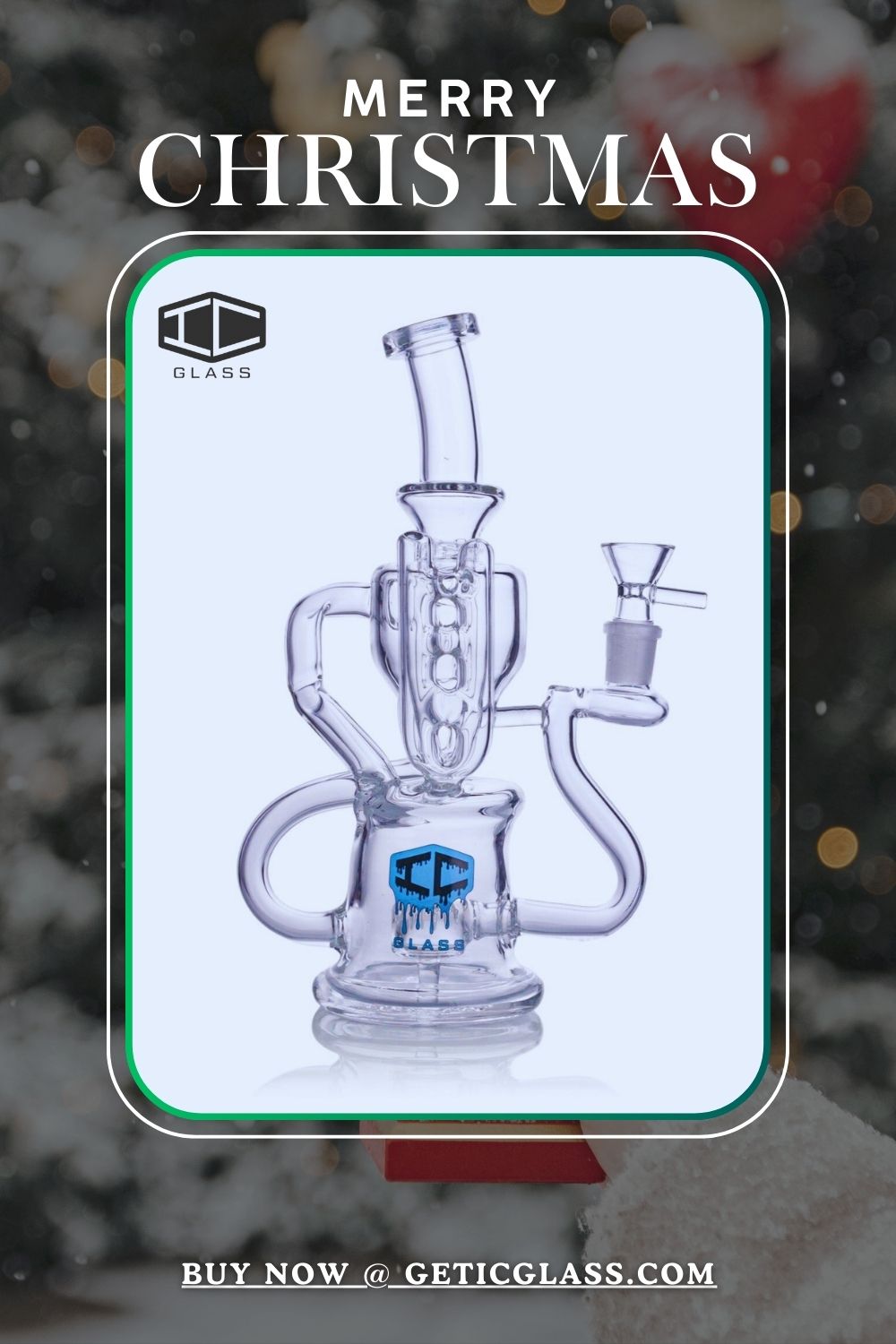  🎄 IC Glass Premium Handcrafted Glass Recycler – Holiday Sale Special!