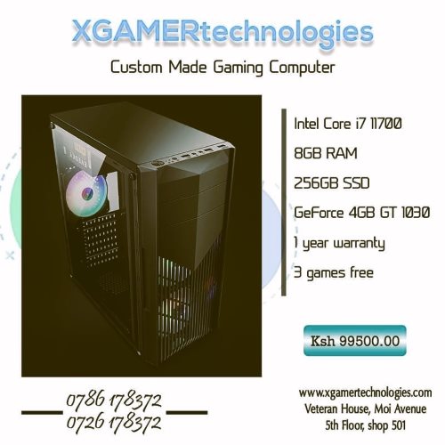  Powerful custom core i7 desktop with GeForce GT 1030