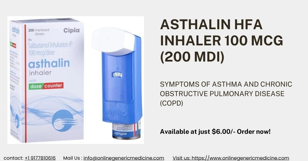  Asthalin inhaler for Asthma and COPD | Buy now! at Onlinegenericmedicine | $6.00/-