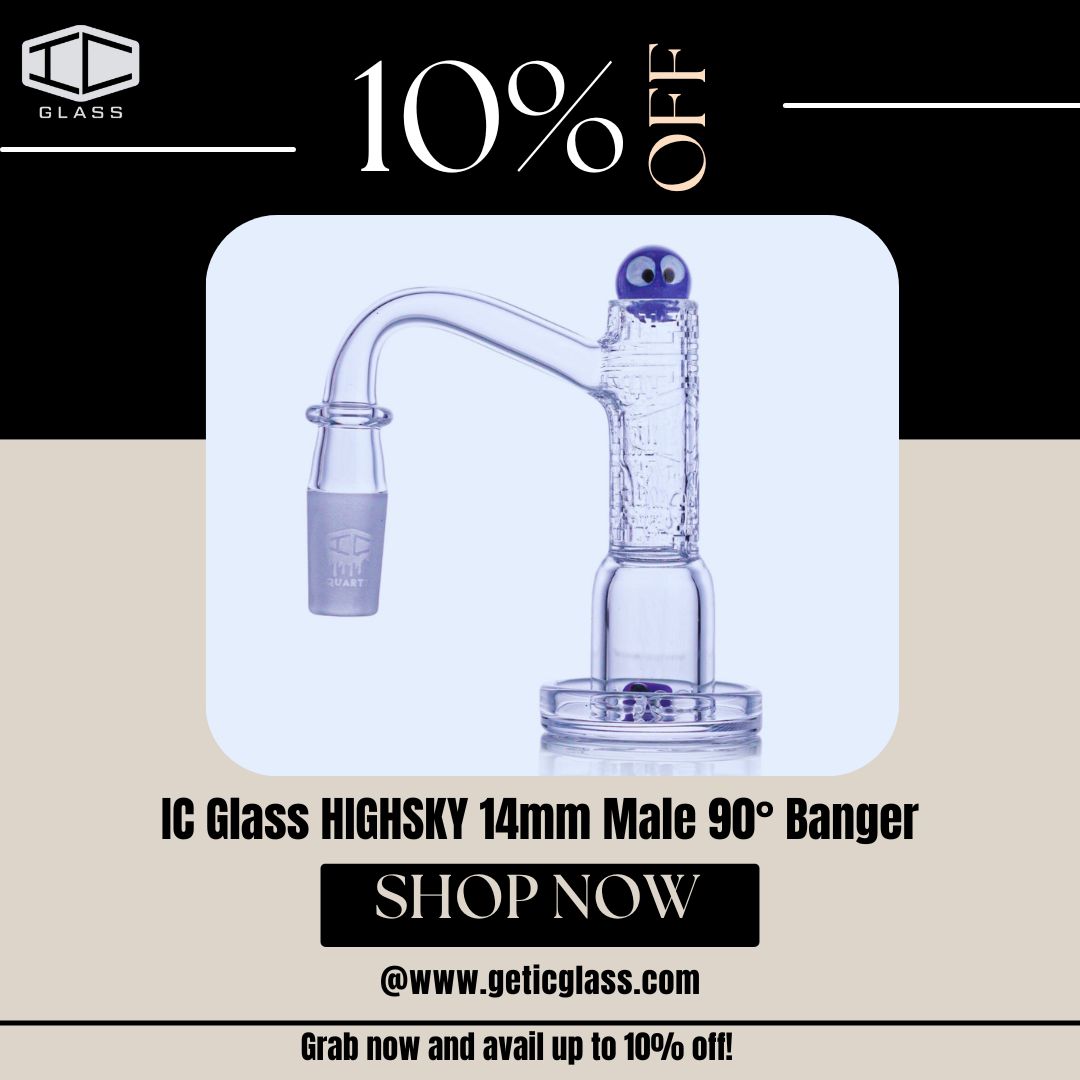  Elevate Your Experience with the IC Glass HIGHSKY 14mm Male 90° Banger!