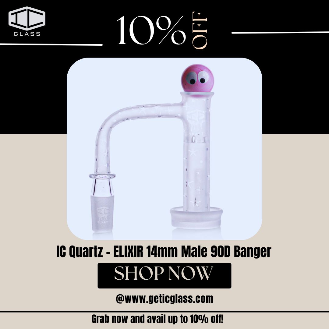  Experience the Essence of Dabbing with the IC Quartz ELIXIR 14mm Male 90D Banger!