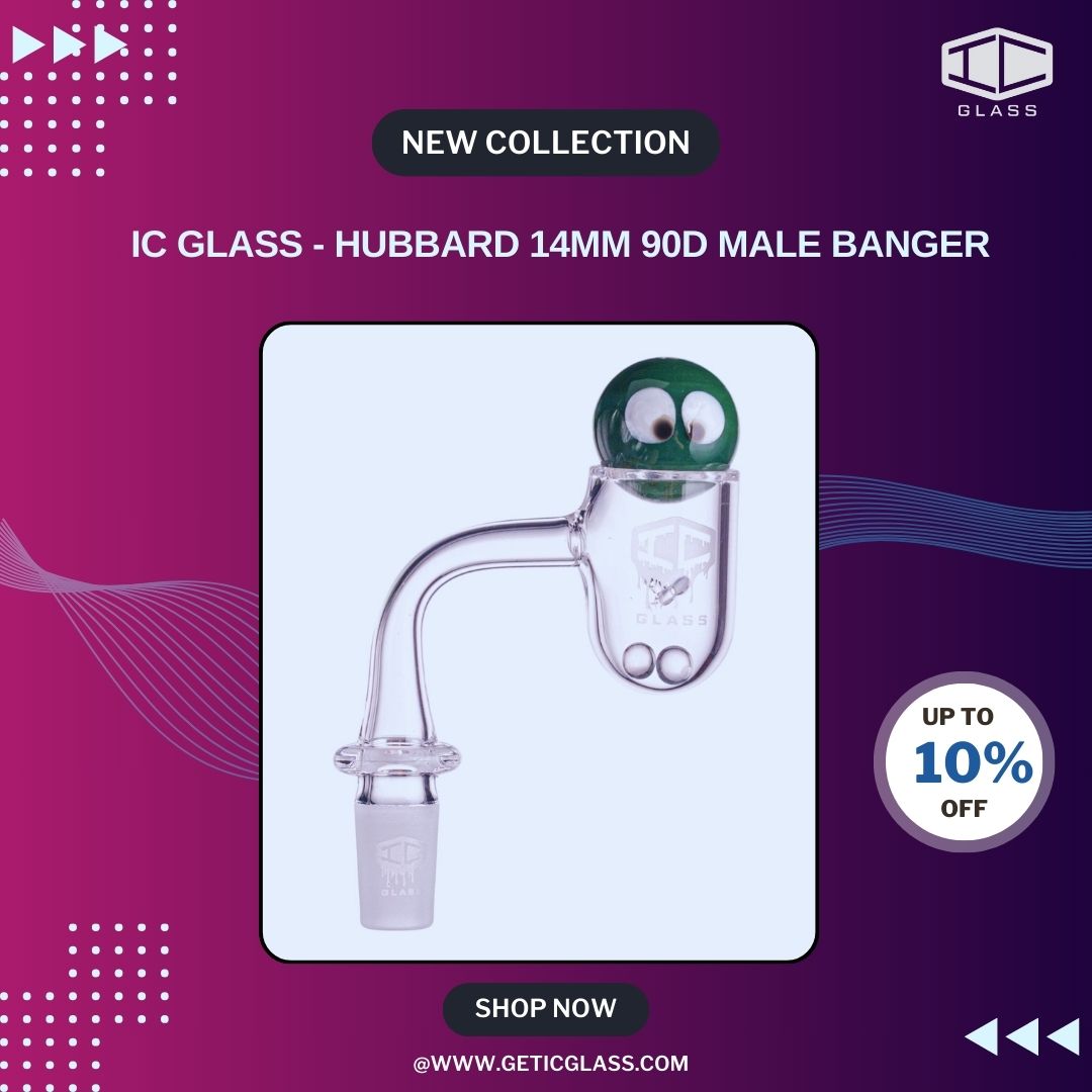  IC GLASS - HUBBARD | 14mm 90D Male Banger | New Year Sale!