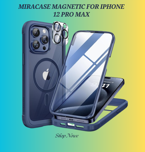  Miracase Magnetic for iPhone 12 Pro Max Case [Compatible with Mag Safe] Full-Body Phone case